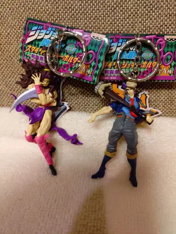 미사용 죠죠 피규어 키링 죠셉 & 카즈 2체 세트!