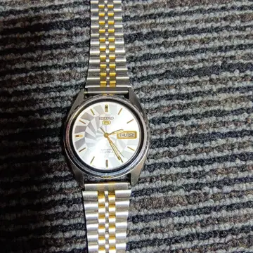 SEIKO 5 자동 시계 실버/골드 해외 모델