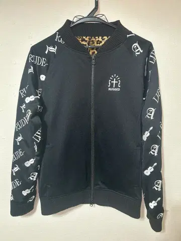 블랙 라벨 바시티 자켓 블루종 리버서블 레오파드 무늬