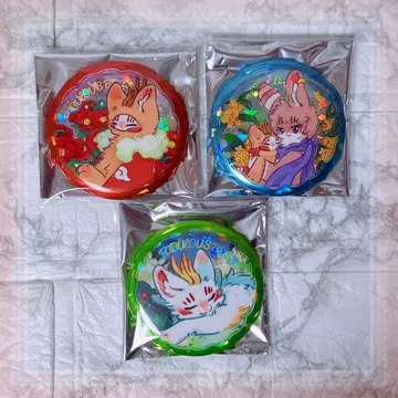 유수언 수 아란야 캔뱃지 / 토끼야, 사불상 세트