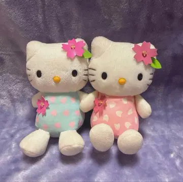 헬로키티 봉제 인형 벚꽃/페어/레트로