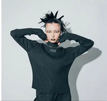 새상품급 JEANASIS x 죠죠의 기묘한 모험 콜라보 리브 니트