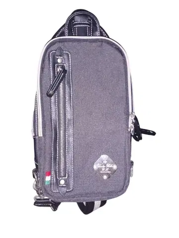 그레이 캔버스 숄더백