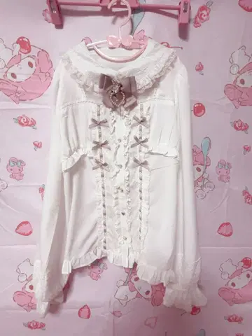 LIZLISA 백 셔링 블라우스 핑크