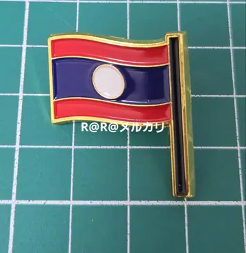 만박 라오스관 핀배지 라오스 파빌리온 국기