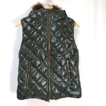 새상품급 다크 그린 퀼팅 다운 베스트 사이즈 03
