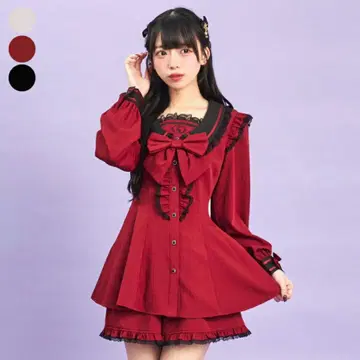 시크릿 허니 셋업 빨간색 와인 레드