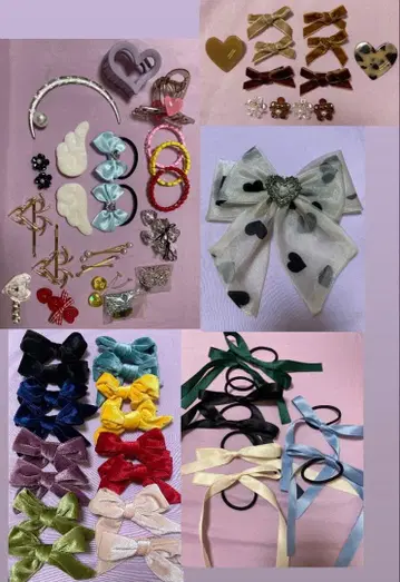 헤어 액세서리 묶음 판매 키즈 헤어핀 한국 리본 머리핀 시나코