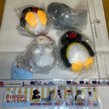 캡슐 토이 핑구 봉제 인형 2의 4체 세트