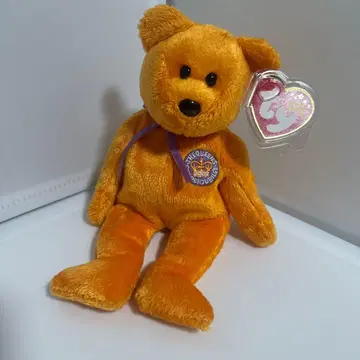 Ty 봉제 인형 곰 오렌지 컬러