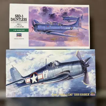 하세가와 1/48 SBD-3 도ntless F6F-3 헬캣 세트