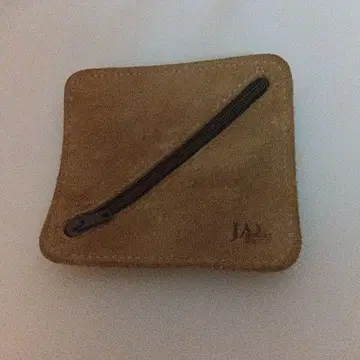 JAL 스웨이드 코인 케이스 베이지