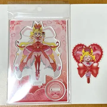 큐어 아이돌 갓 아크릴 스탠드와 클리어 카드 2개 세트 모음 키미프리