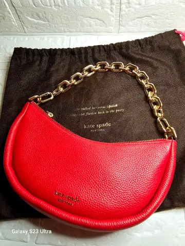 케이트 스페이드 스마일 레드 숄더백