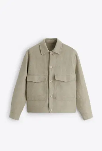 ZARA 자라 린넨코튼 블렌드 자켓 블루종