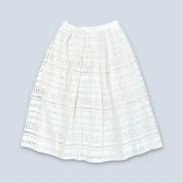 새상품급 드로어 MS 코튼 컷 레이스 스커트 미디 기장 S