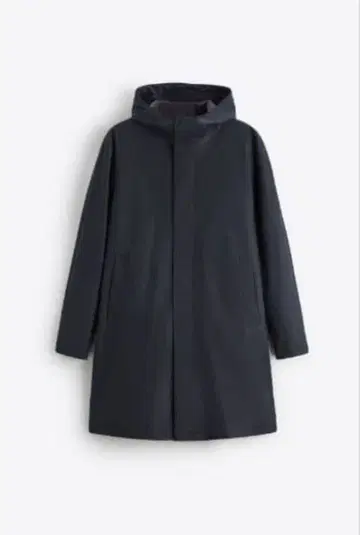 [ 택 포함 새상품 ] ZARA 러버 피니쉬 후드티 모즈 코트