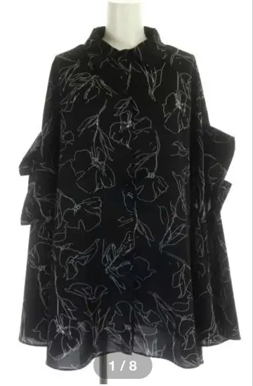 부즈루드 라인 패턴 돌먼 튜닉 셔츠 블라우스 비대칭