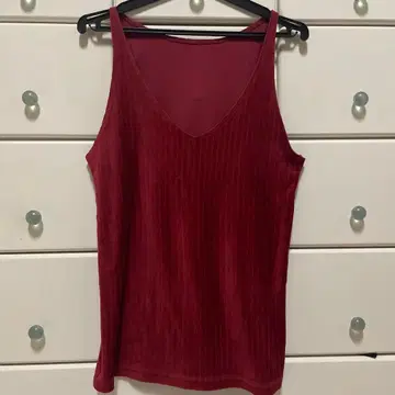 FEELCYCLE 버건디 벨로아 탱크탑