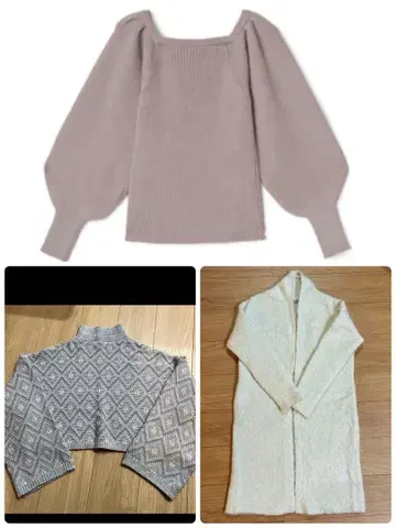 Free's Mart 니트 스웨터 세트 묶음 판매 고베 레터스 GRL