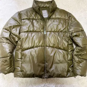 새상품급 레어 컬러 GAP 리사이클 다운 자켓 올리브 그린