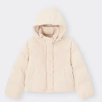 GU 히트 패디드 코듀로이 블루종 L 사이즈 내추럴