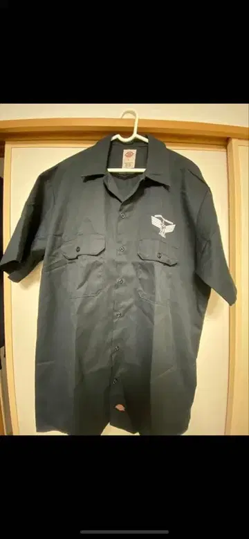 DICKIES 블랙 반팔 워크 셔츠 L 시이나&로케츠 sheena