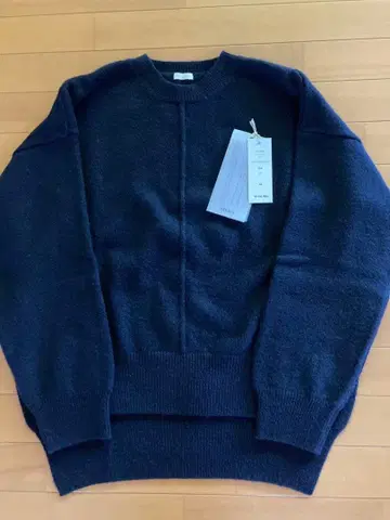 SEEALL*야크 사이드슬릿 니트 풀오버 네이비