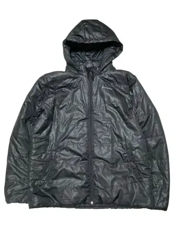 CONVERSE 블랙 후드 부착 패딩 자켓 스트릿 아메카지