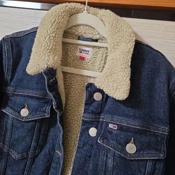 TOMMY HILFIGER 데님 자켓 플리스 카라 부착