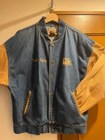 데님 자켓 당구 로고