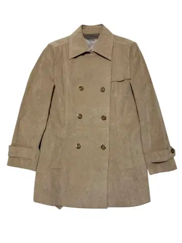 빈티지 베이지 더블 브레스트 자켓 허리 벨트 포함 00s