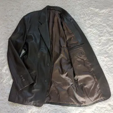 FEDL 램 가죽 양가죽 테일러드 자켓 다크 브라운 L 상당