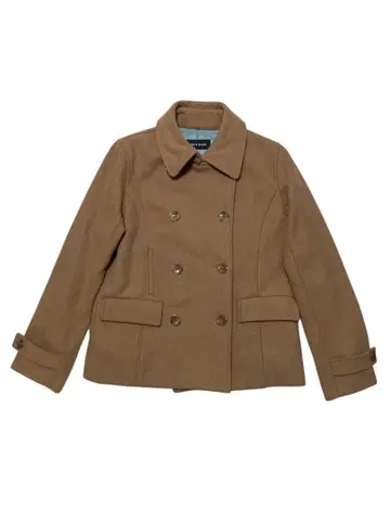 AS KNOW AS DE BASE 브라운 숏 기장 피 코트 80s 90s