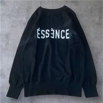 스픽 앤 스팬 ESSENCE 로고 니트 울 블랙 크루넥
