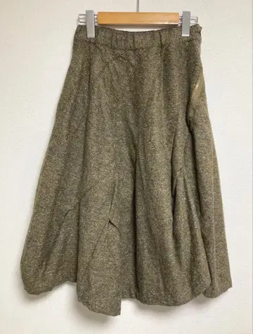 mercibeaucoup 플레어 스커트 0 카키 브라운 YK0657