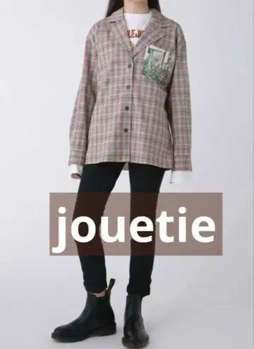 jouetie 쥬에티 베이지 체크 셔츠 M