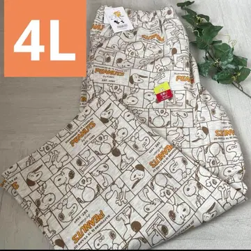 새상품 스누피 프린트 4 L 사이즈 빅 사이즈 릴랙스 팬츠