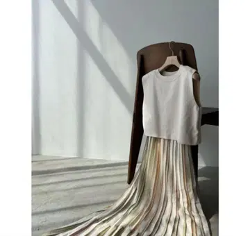 w [새상품급] 러그 문 원피스 니트 포멀 리조트 여행