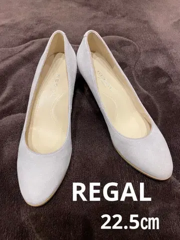 컨디션 최상 REGAL(리갈) 스웨이드 펌프스 22.5cm 라이트 그레이