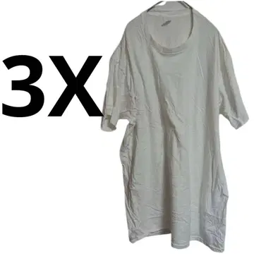 [ 3X ] 오버 사이즈 화이트 T셔츠 심플