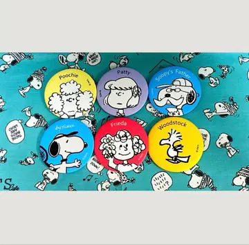 스누피 대만 세븐일레븐 한정판 캔뱃지 6종 세트