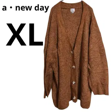 a.new day [ XL ] 니트 가디건 브라운 롱 기장