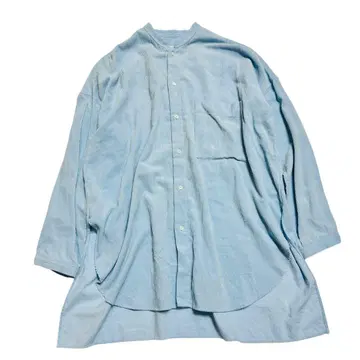 새상품급 갤러리 바이 코튼 캐시미어 라이트 코듀로이 셔츠 스카이블루