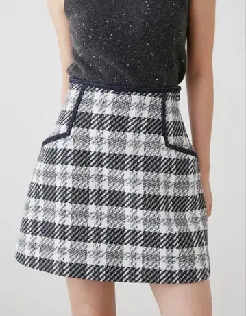스나이델 로빙 체크 스커트