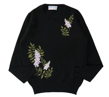 80s Ballantyne 퓨어 캐시미어 플라워 인터샤 니트