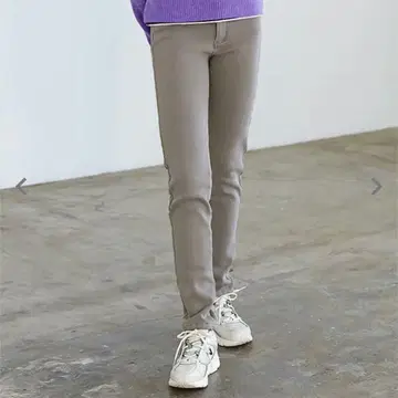 [고베 레터스] 속기모 방풍 안감 퍼 데님 팬츠 [M3837] 그레이 M