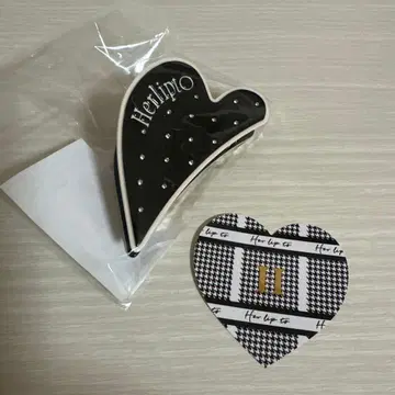 herlipto 바이컬러 하트 트윙클 헤어 클립