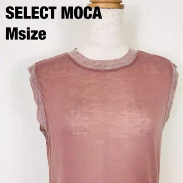 SELECT MOCA 셀렉 모카 시어 슬리브리스 티셔츠 J7