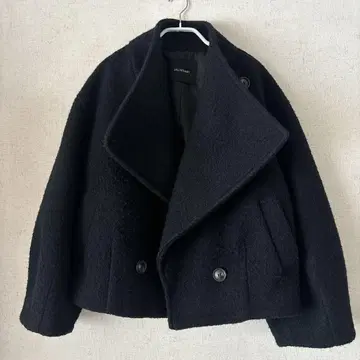 가격 인하 JILL STUART 부클레 본딩 숏코트 블랙